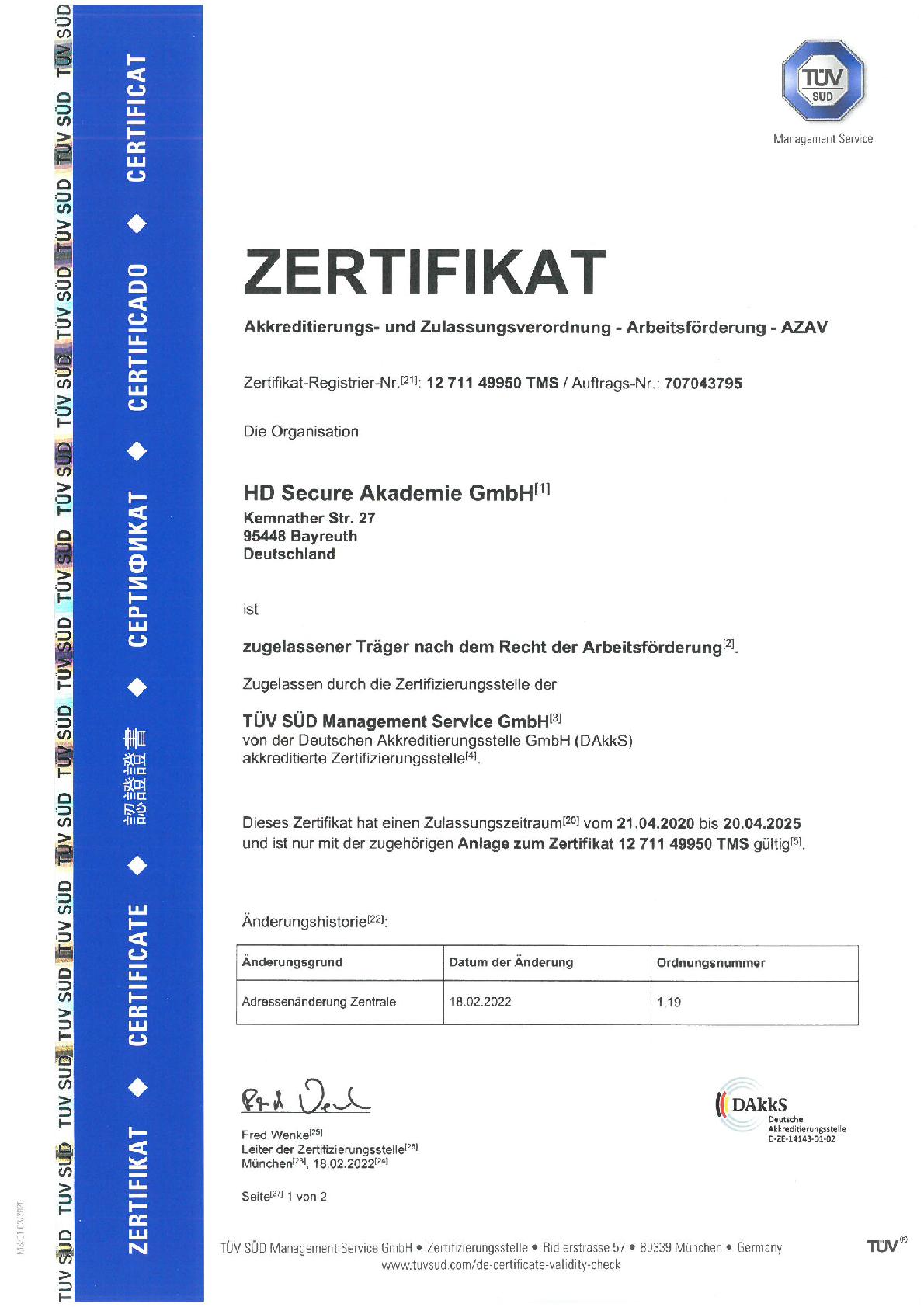 Zertifikate